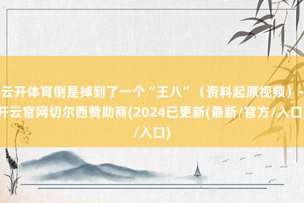 云开体育倒是掉到了一个“王八”（资料起原视频）-开云官网切尔西赞助商(2024已更新(最新/官方/入口)