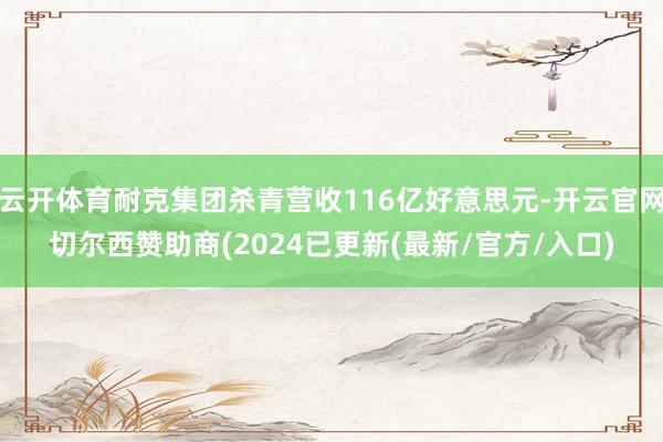 云开体育耐克集团杀青营收116亿好意思元-开云官网切尔西赞助商(2024已更新(最新/官方/入口)