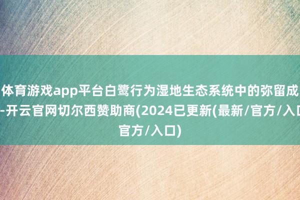 体育游戏app平台白鹭行为湿地生态系统中的弥留成员-开云官网切尔西赞助商(2024已更新(最新/官方/入口)