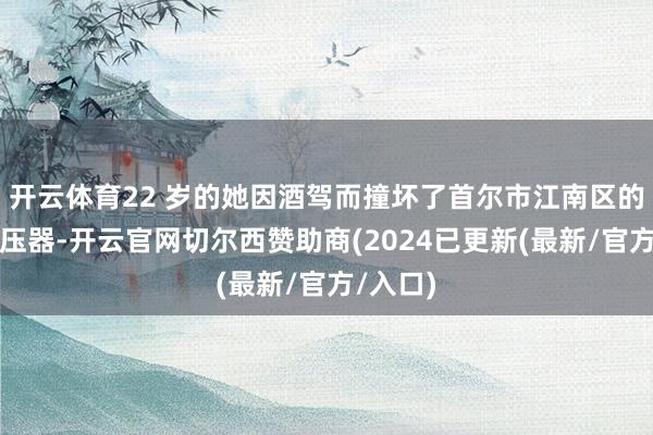 开云体育22 岁的她因酒驾而撞坏了首尔市江南区的一台变压器-开云官网切尔西赞助商(2024已更新(最新/官方/入口)