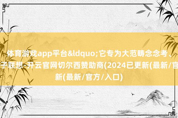 体育游戏app平台&ldquo;它专为大范畴念念考、推理AI模子联想-开云官网切尔西赞助商(2024已更新(最新/官方/入口)