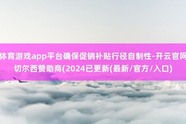 体育游戏app平台确保促销补贴行径自制性-开云官网切尔西赞助商(2024已更新(最新/官方/入口)