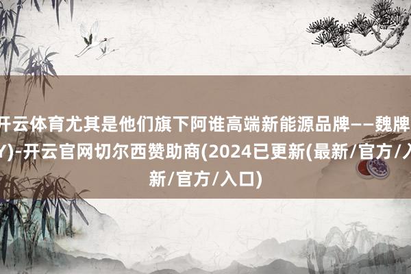 开云体育尤其是他们旗下阿谁高端新能源品牌——魏牌(WEY)-开云官网切尔西赞助商(2024已更新(最新/官方/入口)