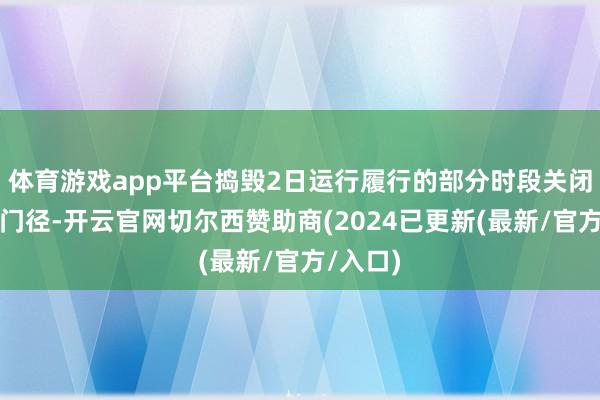 体育游戏app平台捣毁2日运行履行的部分时段关闭领空的门径-开云官网切尔西赞助商(2024已更新(最新/官方/入口)